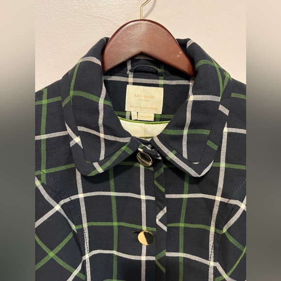 [Kate Spade] Cropped Windowpane Blazer - Picture 4 of 16